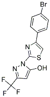 1-[4-(4-BROMOPHENYL)-1,3-THIAZOL-2-YL]-3-(TRIFLUOROMETHYL)-1H-PYRAZOL-5-OL Struktur