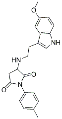 1-(4-METHYLPHENYL)-3-{[2-(5-METHOXY-1H-INDOL-3-YL)ETHYL]AMINO}-2,5-PYRROLIDINEDIONE Struktur