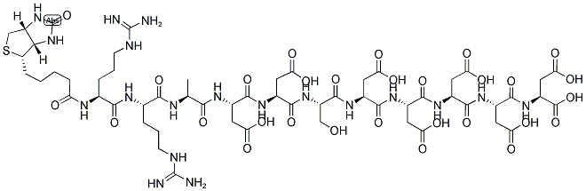 BIOTIN-ARG-ARG-ALA-ASP-ASP-SER-ASP-ASP-ASP-ASP-ASP-OH Struktur