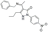 4-[(1Z)-N-BENZYLETHANIMIDOYL]-2-(4-NITROPHENYL)-5-PROPYL-1,2-DIHYDRO-3H-PYRAZOL-3-ONE Struktur