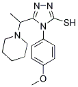 4-(4-METHOXYPHENYL)-5-(1-PIPERIDIN-1-YLETHYL)-4H-1,2,4-TRIAZOLE-3-THIOL Struktur