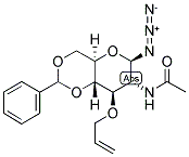 2-ACETAMIDO-3-O-ALLYL-4,6-O-BENZYLIDENE-2-DEOXY-BETA-D-GLUCOPYRANOSYL AZIDE Struktur