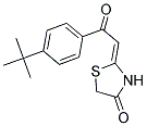 (2Z)-2-[2-(4-TERT-BUTYLPHENYL)-2-OXOETHYLIDENE]-1,3-THIAZOLIDIN-4-ONE Struktur