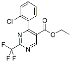 ETHYL-2-TRIFLUOROMETHYL-4-(2-CHLOROPHENYL)-5-PYRIMIDINE CARBOXYLATE Struktur