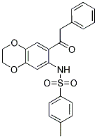 4-METHYL-N-(7-PHENYLACETYL-2,3-DIHYDRO-BENZO[1,4]-DIOXIN-6-YL)-BENZENESULFONAMIDE Struktur