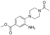 METHYL 4-(4-ACETYLPIPERAZIN-1-YL)-3-AMINOBENZOATE Struktur