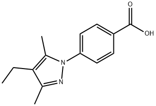 4-(4-ETHYL-3,5-DIMETHYL-PYRAZOL-1-YL)-BENZOIC ACID Struktur