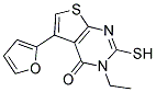 3-ETHYL-5-(2-FURYL)-2-MERCAPTOTHIENO[2,3-D]PYRIMIDIN-4(3H)-ONE Struktur