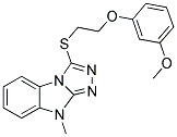 3-[2-(3-METHOXY-PHENOXY)-ETHYLSULFANYL]-9-METHYL-9H-BENZO[4,5]IMIDAZO[2,1-C][1,2,4]TRIAZOLE Struktur