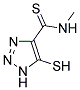 5-MERCAPTO-N-METHYL-1H-1,2,3-TRIAZOLE-4-CARBOTHIOAMIDE Struktur