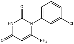 6-AMINO-1-(3-CHLORO-PHENYL)-1H-PYRIMIDINE-2,4-DIONE Struktur