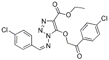 ETHYL 1-{[(1Z)-(4-CHLOROPHENYL)METHYLENE]AMINO}-5-[2-(4-CHLOROPHENYL)-2-OXOETHOXY]-1H-1,2,3-TRIAZOLE-4-CARBOXYLATE Struktur