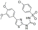 4-CHLORO-N-({[4-(3,4-DIMETHOXYPHENYL)-1,3-THIAZOL-2-YL]AMINO}CARBONYL)BENZENESULFONAMIDE Struktur