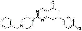 2-(4-BENZYLPIPERAZIN-1-YL)-7-(4-CHLOROPHENYL)-7,8-DIHYDROQUINAZOLIN-5(6H)-ONE Struktur