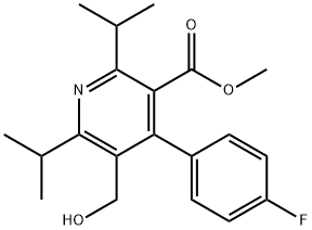 METHYL 2,6-DIISOPROPYL-4-(4-FLUOROPHENYL)-5-HYDROXYMETHYL-PYRIDINE-3-CARBOXYLATE Struktur