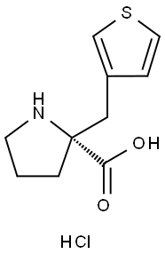 (R)-ALPHA-(3-THIOPHENYLMETHYL)-PROLINE-HCL Struktur