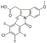 INDOMETHACIN-D4 (CHLOROBENZOYL-D4) Struktur