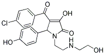 4-(4-CHLOROBENZOYL)-3-HYDROXY-1-{2-[(2-HYDROXYETHYL)AMINO]ETHYL}-5-(4-HYDROXYPHENYL)-1,5-DIHYDRO-2H-PYRROL-2-ONE Struktur