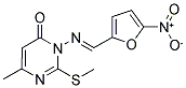 6-METHYL-2-(METHYLTHIO)-3-{[(1E)-(5-NITRO-2-FURYL)METHYLENE]AMINO}PYRIMIDIN-4(3H)-ONE Struktur