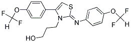 3-[(2Z)-4-[4-(DIFLUOROMETHOXY)PHENYL]-2-{[4-(DIFLUOROMETHOXY)PHENYL]IMINO}-1,3-THIAZOL-3(2H)-YL]PROPAN-1-OL Struktur