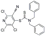 2,3,6-TRICHLORO-5-CYANOPYRIDIN-4-YL DIBENZYLDITHIOCARBAMATE Struktur