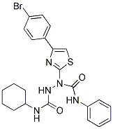 1-(4-(4-BROMOPHENYL)THIAZOL-2-YL)-N2-CYCLOHEXYL-N1-PHENYLHYDRAZINE-1,2-DICARBOXAMIDE Struktur