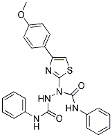 N~1~-PHENYL-1-[4-(4-METHOXYPHENYL)-1,3-THIAZOL-2-YL]-N~2~-PHENYL-1,2-HYDRAZINEDICARBOXAMIDE Struktur