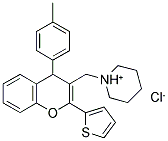 1-{[4-(4-METHYLPHENYL)-2-(2-THIENYL)-4H-CHROMEN-3-YL]METHYL}PIPERIDINIUM CHLORIDE Structure