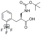 (S)-2-(TERT-BUTOXYCARBONYLAMINO-METHYL)-3-(2-TRIFLUOROMETHYL-PHENYL)-PROPIONIC ACID Struktur