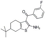 (2-AMINO-6-TERT-BUTYL-4,5,6,7-TETRAHYDRO-1-BENZOTHIEN-3-YL)(3-FLUOROPHENYL)METHANONE Struktur