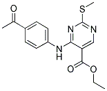 ETHYL 4-[(4-ACETYLPHENYL)AMINO]-2-(METHYLTHIO)PYRIMIDINE-5-CARBOXYLATE Struktur