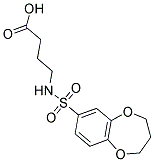 4-[(3,4-DIHYDRO-2H-1,5-BENZODIOXEPIN-7-YLSULFONYL)AMINO]BUTANOIC ACID Struktur