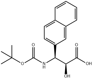 N-BOC-3-(S)-AMINO-2-(S)-HYDROXY-3-NAPHTHALEN-2-YL-PROPIONIC ACID Struktur