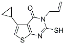 3-ALLYL-5-CYCLOPROPYL-2-MERCAPTOTHIENO[2,3-D]PYRIMIDIN-4(3H)-ONE Struktur