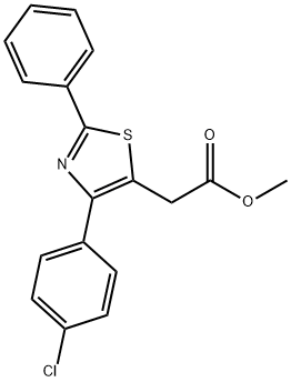 METHYL 2-[4-(4-CHLOROPHENYL)-2-PHENYL-1,3-THIAZOL-5-YL]ACETATE Struktur