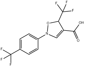 5-(TRIFLUOROMETHYL)-2-(4-TRIFLUOROMETHYL)PHENYL-ISOXAZOLE-4-CARBOXYLIC ACID Struktur