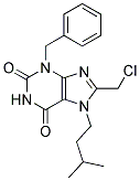 3-BENZYL-8-(CHLOROMETHYL)-7-(3-METHYLBUTYL)-3,7-DIHYDRO-1H-PURINE-2,6-DIONE Struktur