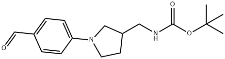 [1-(4-FORMYL-PHENYL)-PYRROLIDIN-3-YLMETHYL]-CARBAMIC ACID TERT-BUTYL ESTER Struktur