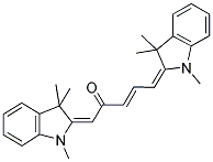 (E)-1,5-BIS(1,3,3-TRIMETHYL-1,3-DIHYDRO-2H-INDOL-2-YLIDENE)-3-PENTEN-2-ONE Struktur