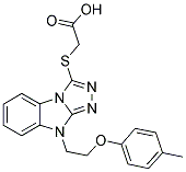 [9-(2-P-TOLYLOXY-ETHYL)-9H-BENZO[4,5]IMIDAZO[2,1-C][1,2,4]TRIAZOL-3-YLSULFANYL]-ACETIC ACID Struktur