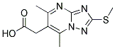 [5,7-DIMETHYL-2-(METHYLTHIO)[1,2,4]TRIAZOLO[1,5-A]PYRIMIDIN-6-YL]ACETIC ACID Struktur