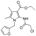 ETHYL 2-[(CHLOROACETYL)AMINO]-1-(2-FURYLMETHYL)-4,5-DIMETHYL-1H-PYRROLE-3-CARBOXYLATE Struktur