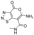 6-AMINO-N-METHYL-4-OXO-4H-PYRANO[3,4-D][1,2,3]THIADIAZOLE-7-CARBOXAMIDE Struktur