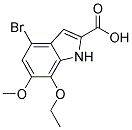 4-BROMO-7-ETHOXY-6-METHOXY-1H-INDOLE-2-CARBOXYLIC ACID Struktur