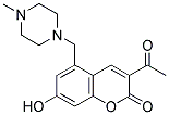 3-ACETYL-5-(N'-METHYLPIPERAZINYLMETHYL)-7-HYDROXY-COUMARIN Struktur