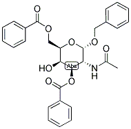 BENZYL 2-ACETAMIDO-3,6-DI-O-BENZOYL-2-DEOXY-ALPHA-D-GALACTOPYRANOSIDE Struktur