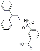 3-[[(3,3-DIPHENYLPROPYL)AMINO]SULFONYL]BENZOIC ACID Struktur