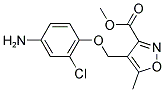 4-(4-AMINO-2-CHLORO-PHENOXYMETHYL)-5-METHYL-ISOXAZOLE-3-CARBOXYLIC ACID METHYL ESTER Struktur