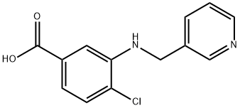 4-CHLORO-3-[(PYRIDIN-3-YLMETHYL)AMINO]BENZOIC ACID Struktur