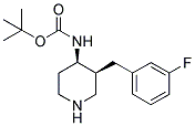 TERT-BUTYL [CIS-3-(3-FLUOROBENZYL)PIPERIDIN-4-YL]CARBAMATE Struktur